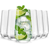 Wlasss crystal highball glass 16.4 oz ideal for cocktails and refreshing drinks.