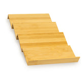 WodGod bamboo spice rack drawer keeps jars visible and accessible