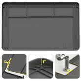 Wohbay under-sink mat 34x22 with trim-to-fit edge for tight cabinets.