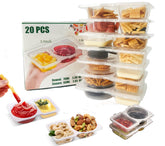 WOIRHWEH double-compartment snack container keeps flavors separate for travel use