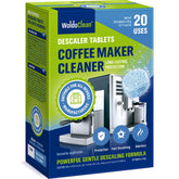 WoldoClean tablets packaging for 20 uses, convenient machine maintenance