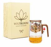 WOLTBLOOM Enchanti Tea Pot with magnetic water separation for precise brewing.