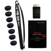 WOLVIO XL beer sleeve front view showing nine-can capacity for on-course drinks