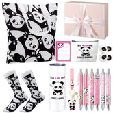 Wonderjune panda canvas tote bag—durable everyday carry with playful patterns.