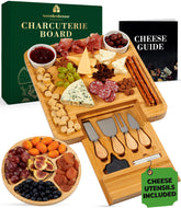 Woodenhouse bamboo charcuterie board set with polished surface for elegant entertaining
