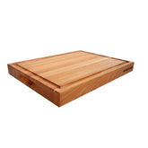 WoodForChef cutting board with juice groove for mess-free prep.