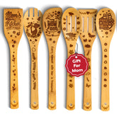 Woodlands USA 6-piece bamboo utensil set for everyday cooking