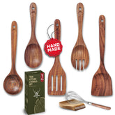 Woodlands USA teak utensil turner for flipping without scratching nonstick pans