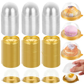 WOPPLXY clear dome lid dessert box for elegant display and easy transport.