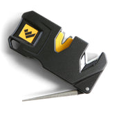 Work Sharp EDC Pivot Plus front view shows compact, travel-ready sharpener.