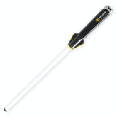 Work Sharp kitchen ceramic honing rod front view with built-in angle guides for consistent sharpening.