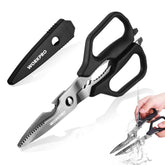 WORKPRO kitchen scissors with titanium-coated blades for durable, precise cuts.