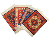 Wovenrugs Persian-design coaster set with vivid rug motifs for elegant table protection