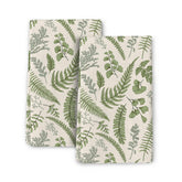 Wovoto Cute Botanic Dish Towel with sage green leaf print, highly absorbent for drying