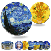 WOW DING Van Gogh coaster Starry Night over the Rhone shows fast absorption for clean tables.