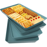 WOWBOX 4pc serving tray set on table with fruit for easy entertaining