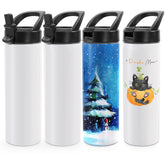 WRINGKIT 4 Pack sublimation tumbler with handle and straw lid for easy portability.