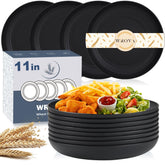 Wrova 11in unbreakable wheat straw plate for daily meals