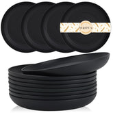 Wrova Wheat Straw Plates 8-piece unbreakable dining set for everyday use.