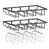 Wtiujhg wine glass rack under cabinet stores stemware neatly and saves space