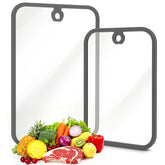 WTXHOP glass cutting board 8x12 inches with smooth tempered surface for precise chopping.