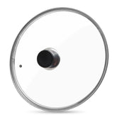 Wulitaotao 12-inch pan lid in tempered glass offering clear visibility while cooking