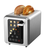 WUNLY 2 Slice Toaster touchscreen panel for precise browning and simple timing