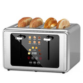 WUNLY 4-Slice Toaster with digital countdown for precise browning timing