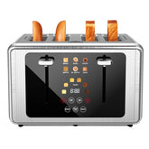 WUNLY 4-Slice Toaster touchscreen interface for precise browning control.
