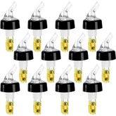 WUWEOT 12-pack measured pourers for home bar deliver consistent 1.5 oz pours.