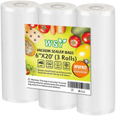 W&Y vacuum sealer rolls with embossed dots for airtight storage and freshness