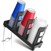 Wymulot paper cup and lid holder front view for organized coffee station storage