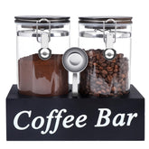 WYTAOHZL coffee containers with shelf, 54 oz jars, organized coffee storage.