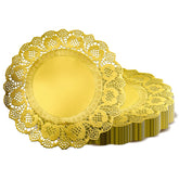 WYTAOHZL gold doilies 12inch cake display for elegant presentation and quick cleanup