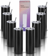 Wzaytia 20oz straight tumbler with lids for easy on-the-go hydration.