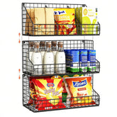 X-cosrack 3-tier wall-mounted snack organizer with clear visibility and easy access