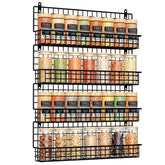 X-cosrack wall mount spice rack four-tier arrangement for organized spices