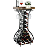 X-cosrack floor wine rack in side view shows compact, space saving design