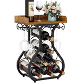 X-cosrack wine rack with glass holder image showing compact countertop storage