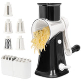 X Home 5-in-1 rotary grater assembled for easy countertop use.