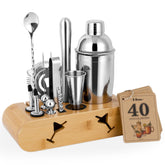 X Home Bartender Kit stand displaying organized tools for a stylish home bar.