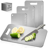 Xanthic Katuchef titanium cutting board front view, non toxic surface ideal for produce