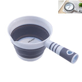 XBLDMJY water dipper folding bath-ladle grey for travel and kitchen use