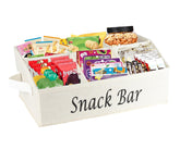 Xbopetda snack organizer beige front view with six accessible compartments