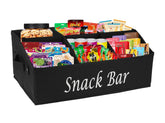 Xbopetda snack organizer front compartments neatly display snacks for quick grabbing