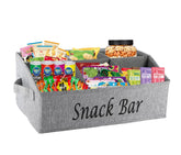 Xbopetda snack organizer front view with handles for easy counter access