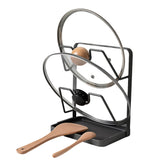 XCCK pot lid holder on stove top keeps lids organized and within reach.