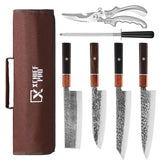 XCHIEF PRO 8-inch Kiritsuke knife blade close-up for precise slices.
