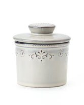 Xela Butter Dish with water line front view keeps butter soft and ready to spread