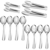 XEVOM 12-piece serving utensils large spoons for elegant buffet presentations.